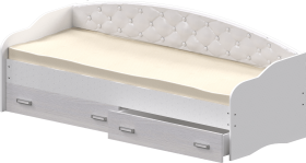 Кровать Софа-7 с мягкой спинкой (800х1900) Белый в Белокурихе - belokuriha.katalogmebeli.com | фото