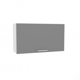 Квадро ВПГ 800 шкаф верхний горизонтальный высокий (Ваниль кожа/корпус Серый) в Белокурихе - belokuriha.katalogmebeli.com | фото