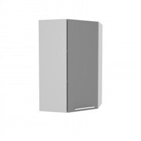 Лофт ВПУ 550 шкаф верхний угловой высокий (Штукатурка белая/корпус Серый) в Белокурихе - belokuriha.katalogmebeli.com | фото
