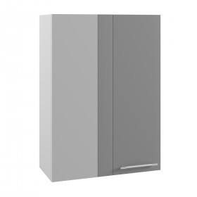 Лофт ВПУ 650 шкаф верхний угловой высокий (Штукатурка белая/корпус Серый) в Белокурихе - belokuriha.katalogmebeli.com | фото