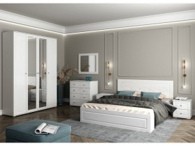Модульная спальня Барселона (Белый/Белый глянец) в Белокурихе - belokuriha.katalogmebeli.com | фото