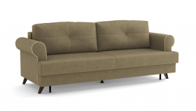 Оливер / диван - кровать 3-х местн. (еврокнижка) (велюр велутто коричневый 23 в Белокурихе - belokuriha.katalogmebeli.com | фото