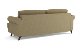 Оливер / диван - кровать 3-х местн. (еврокнижка) (велюр велутто коричневый 23 в Белокурихе - belokuriha.katalogmebeli.com | фото 2