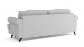 Оливер / диван - кровать 3-х местн. (еврокнижка) (велюр велутто серебряный 52 в Белокурихе - belokuriha.katalogmebeli.com | фото 3