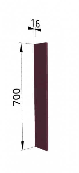 Панель торцевая ПТ 400 Квадро (для шкафа торцевого верхнего) Виноград в Белокурихе - belokuriha.katalogmebeli.com | фото