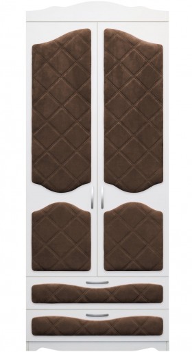Шкаф 2-х створчатый с ящиками серии Иллюзия 08 Шоколад в Белокурихе - belokuriha.katalogmebeli.com | фото