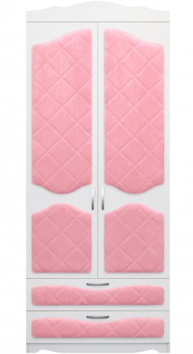 Шкаф 2-х створчатый с ящиками серии Иллюзия 36 Светло-розовый в Белокурихе - belokuriha.katalogmebeli.com | фото