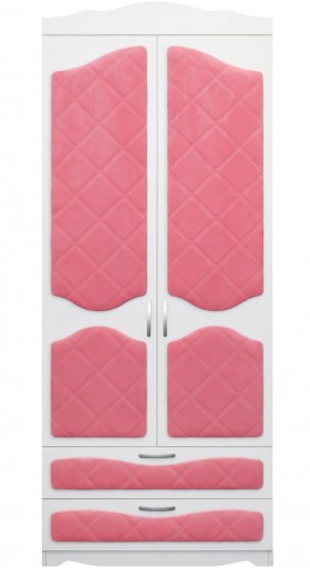 Шкаф 2-х створчатый с ящиками серии Иллюзия 89 Розовый в Белокурихе - belokuriha.katalogmebeli.com | фото