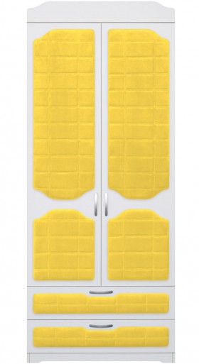 Шкаф 2-х створчатый с ящиками серии Спорт 74 Жёлтый в Белокурихе - belokuriha.katalogmebeli.com | фото 1