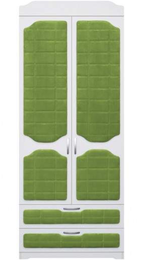 Шкаф 2-х створчатый с ящиками серии Спорт 76 Зелёный в Белокурихе - belokuriha.katalogmebeli.com | фото