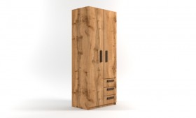 Шкаф 2-х створчатый с ящиками Шервуд (Дуб Вотан) в Белокурихе - belokuriha.katalogmebeli.com | фото