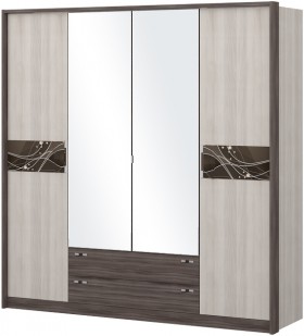 Шкаф четырехстворчатый с зеркалом Шк69.1 Николь в Белокурихе - belokuriha.katalogmebeli.com | фото 1