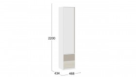 Шкаф для белья комбинированный «Сканди» Дуб Гарден/Белый/Глиняный серый в Белокурихе - belokuriha.katalogmebeli.com | фото 3