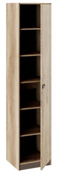 Шкаф для белья «Пилигрим» (Дуб Каньон светлый, Фон серый) в Белокурихе - belokuriha.katalogmebeli.com | фото 2
