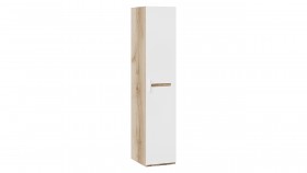 Шкаф для белья с 1-ой дверью «Фьюжн» Дуб Делано/Белый глянец в Белокурихе - belokuriha.katalogmebeli.com | фото