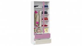 Шкаф для одежды комбинированный «Сканди» Дуб Гарден/Белый/Лиловый в Белокурихе - belokuriha.katalogmebeli.com | фото 4
