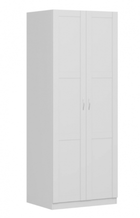 Шкаф двухдверный Пегас сборный белый в Белокурихе - belokuriha.katalogmebeli.com | фото 1