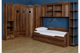 Шкаф комбинированный для одежды «Навигатор» (Дуб Каньон) в Белокурихе - belokuriha.katalogmebeli.com | фото 3
