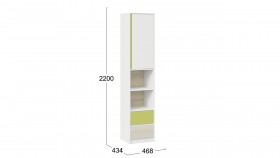 Шкаф комбинированный «Сканди» Дуб Гарден/Белый/Зеленый в Белокурихе - belokuriha.katalogmebeli.com | фото 4