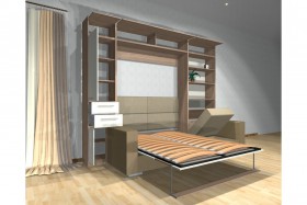 Шкаф-кровать с диваном Каролина в Белокурихе - belokuriha.katalogmebeli.com | фото 3