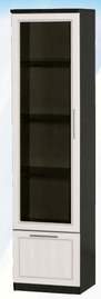 Шкаф средний с ящиком и стеклодверью ДЛЯ ГОСТИНОЙ ШСЯС-450 Венге/Дуб выбеленный в Белокурихе - belokuriha.katalogmebeli.com | фото 1