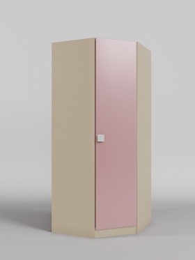 Шкаф угловой (угловая секция) Грэйси (Розовый/корпус Клен) в Белокурихе - belokuriha.katalogmebeli.com | фото 1