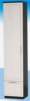 Шкаф высокий с ящиком ДЛЯ ГОСТИНОЙ ШВЯ-450 Венге/Дуб выбеленный в Белокурихе - belokuriha.katalogmebeli.com | фото