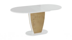 Стол обеденный «Монреаль» Тип 1 (Белый глянец/Бунратти) в Белокурихе - belokuriha.katalogmebeli.com | фото 2