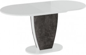 Стол обеденный «Монреаль» Тип 1 (Белый глянец/Моод темный) в Белокурихе - belokuriha.katalogmebeli.com | фото 2