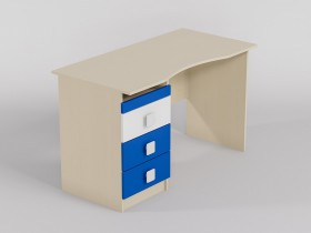Стол (столешница с выемкой) Скай люкс (Синий/Белый/корпус Клен) в Белокурихе - belokuriha.katalogmebeli.com | фото