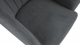 Стул «Верона» Т6 Черный муар/Велюр D016 Темно-серый в Белокурихе - belokuriha.katalogmebeli.com | фото 3