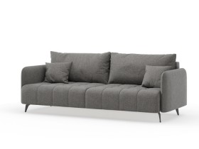 Валериан диван трёхместный прямой Стальной, ткань RICO FLEX 9292 в Белокурихе - belokuriha.katalogmebeli.com | фото 1