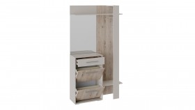 Шкаф для одежды «Нуар» тип 1 Фон серый/Дуб сонома в Белокурихе - belokuriha.katalogmebeli.com | фото 3