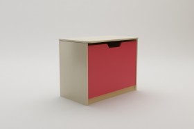 Ящик для игрушек Бэрри (Бежевый/Красный/корпус Клен) в Белокурихе - belokuriha.katalogmebeli.com | фото