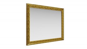 Зеркало навесное "Айрум"/(дуб кальяри / профиль: золото с орнаментом) в Белокурихе - belokuriha.katalogmebeli.com | фото